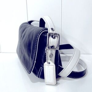 VINTAGE 2004 Coach Blue and White Crossbody Bag